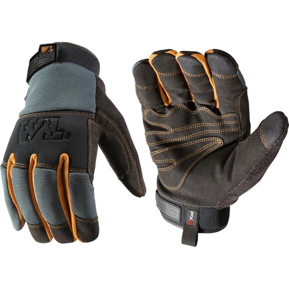 FX3 Men's Extreme Dexterity Extra Wear Winter Work Gloves Gray Large 7796